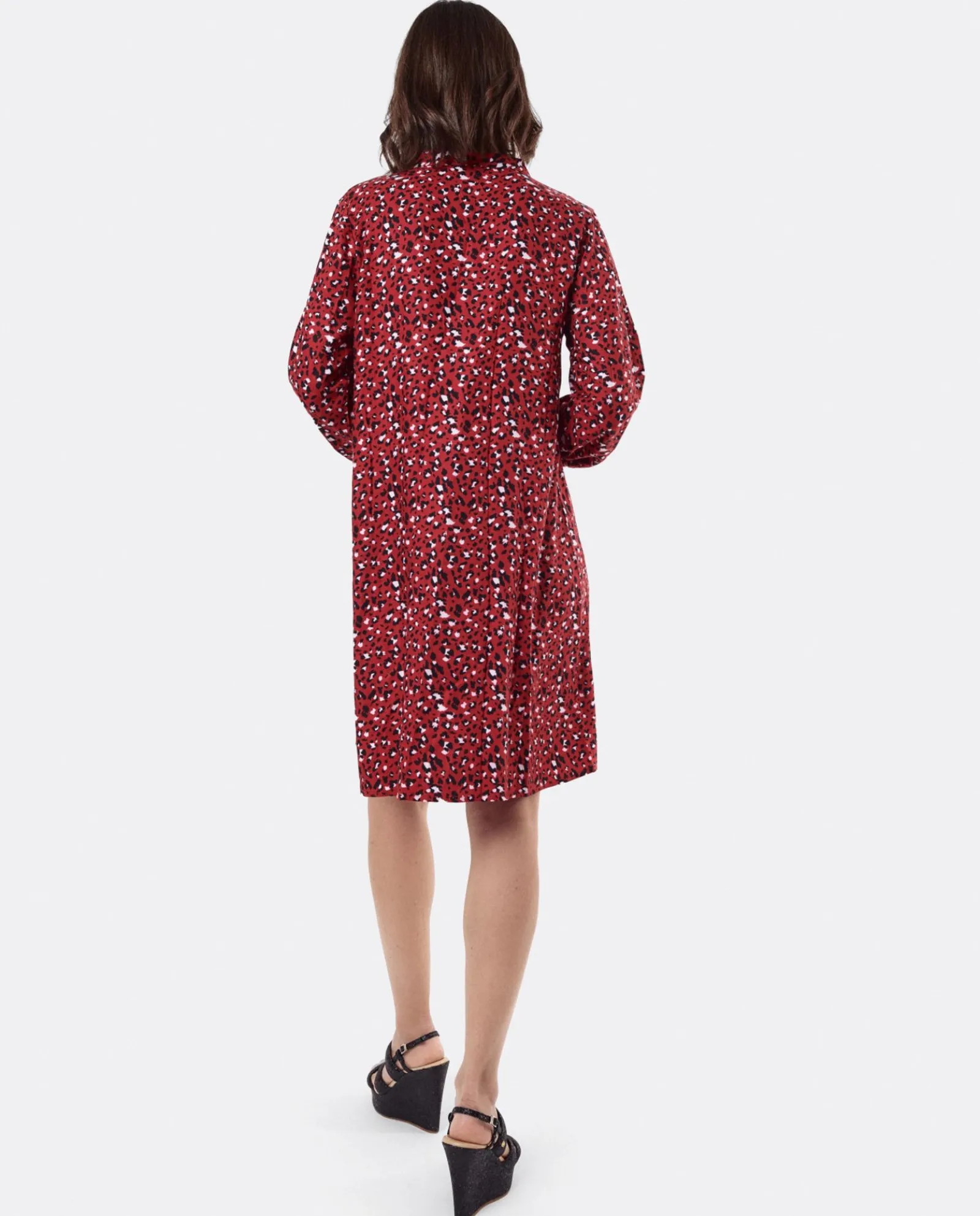 Vestidos*Cuplé Vestido Textil Leopardo Rojo