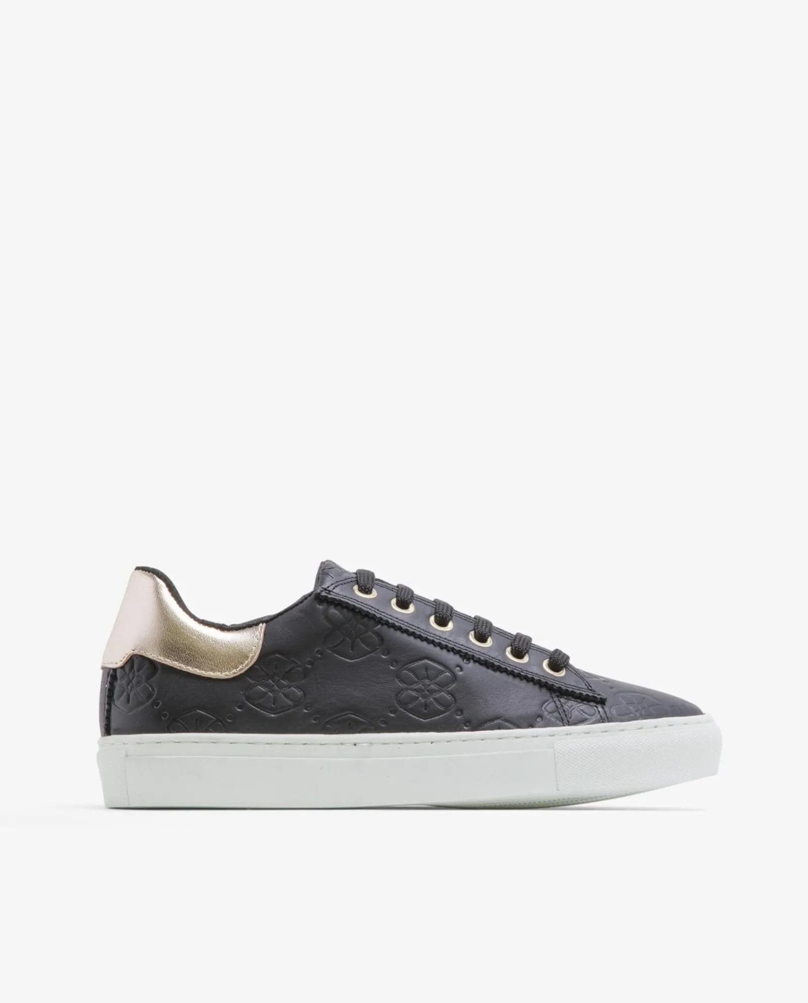 Deportivas*Cuplé Zapatillas Piel Logos Negro