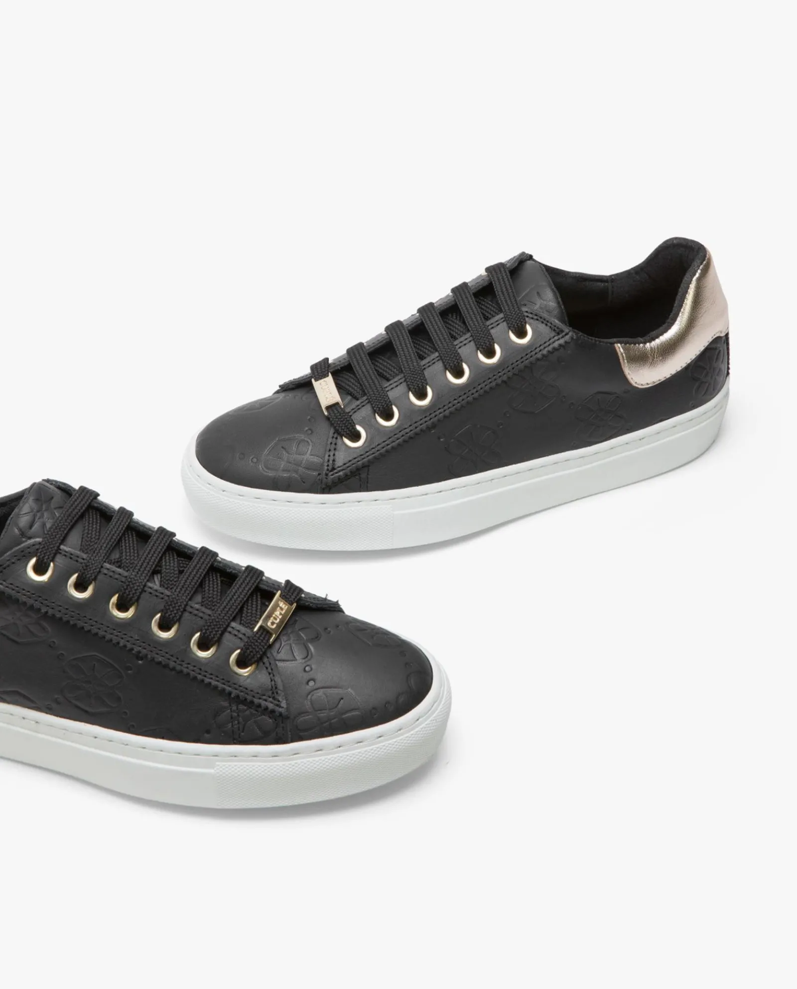 Deportivas*Cuplé Zapatillas Piel Logos Negro